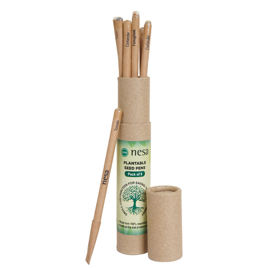 Nesa Plantable Seed Pens (pack of 8 ) | Ink : Blue | Eco-friendly | Grow Plants From Pens