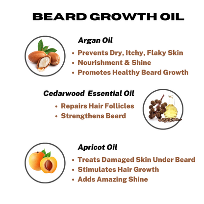 Nesa Premium Beard & Moustache Growth Oil for Men - 30 ML - With Argan Oil - Nourishment, Growth, and Shine